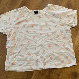 Cropped dinosaur shirt